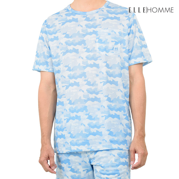 ELLE HOMME INNER | เสื้อคอกลม T-SHIRTS สวมใส่สบาย ระบายอากาศ เนื้อผ้า 100% POLYYESTER | KHR8901W3