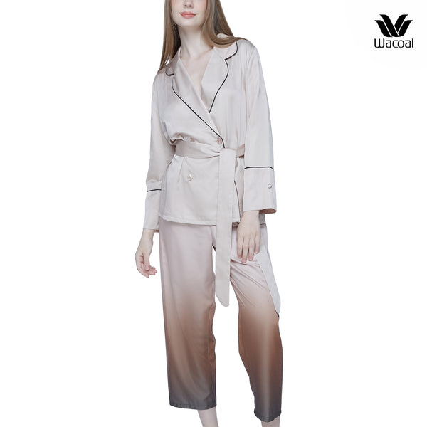 Wacoal Sleepwear ชุดนอนรูปแบบเสื้อแขนยาว ขายาว รุ่น WN7E46