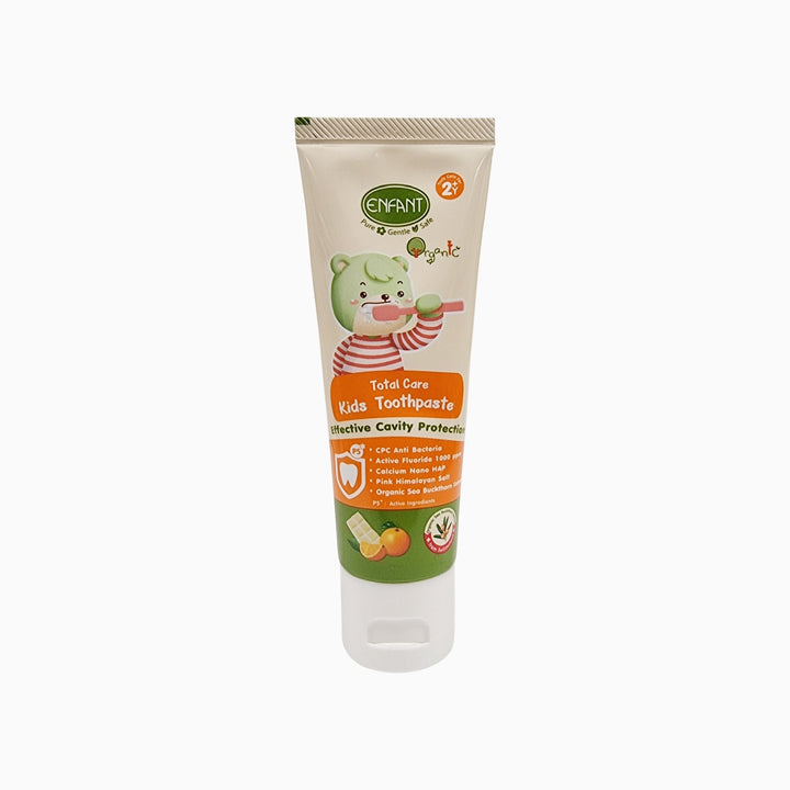 Enfant อองฟองต์ Organic Plus Total Care Kids Toothpaste Apple Kiwi Mint ยาสีฟันสำหรับเด็ก 2 ปีขึ้นไป 50 ml. ENFANT