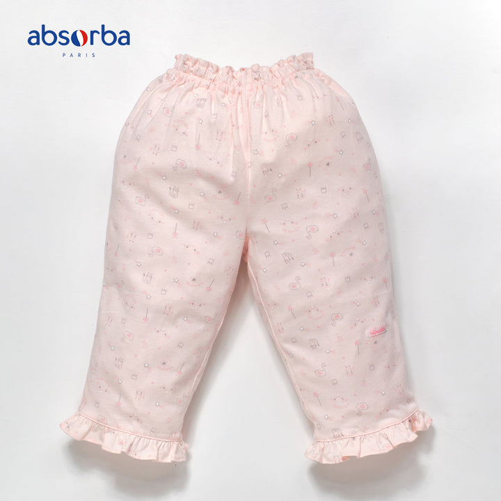 จำหน่ายเฉพาะออนไลน์ - แอ็บซอร์บา ชุดนอนเด็ก แขนยาว กระดุมหน้า สีชมพู สำหรับเด็ก 6 เดือน - 1 ปี คอลเลคชั่น Coeur & Etoile ICCSHOPPING
