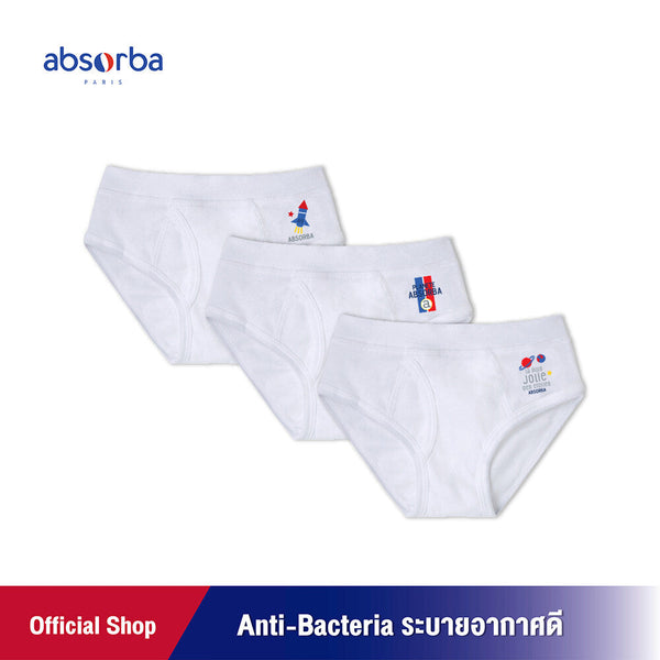 แอ็บซอร์บา (แพ็ค 3 ชิ้น) เซ็ตกางเกงใน เด็กชาย สำหรับเด็กอายุ 1-7 ปี ลายอวกาศ ICCSHOPPING