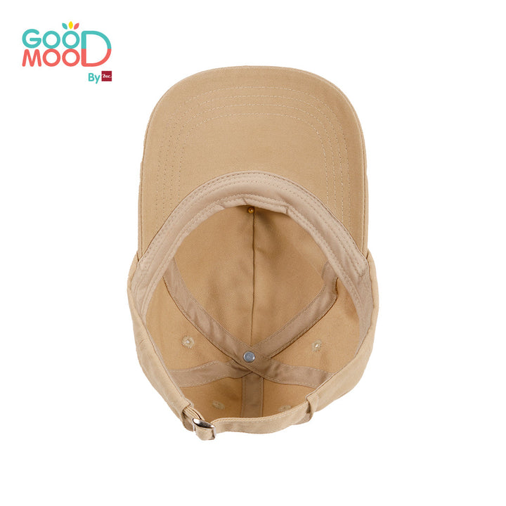 Good Mood by bsc หมวกแก๊ปปักโลโก้ GOOD MOOD ด้านข้าง สีเบจ สำหรับเด็กอายุ 3-8 ปี ผ้าทวิล ICCSHOPPING