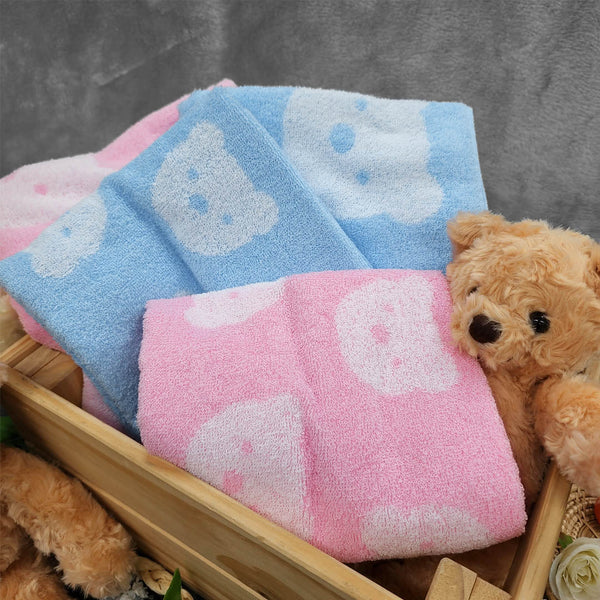 แอ็บซอร์บา  (แพ็ค 1 ผืน) ผ้าขนหนู ลายน้องหมี มีให้เลือก 2 สี รุ่น Cotton Print ทอ 2 ด้าน -  tw ICCSHOPPING