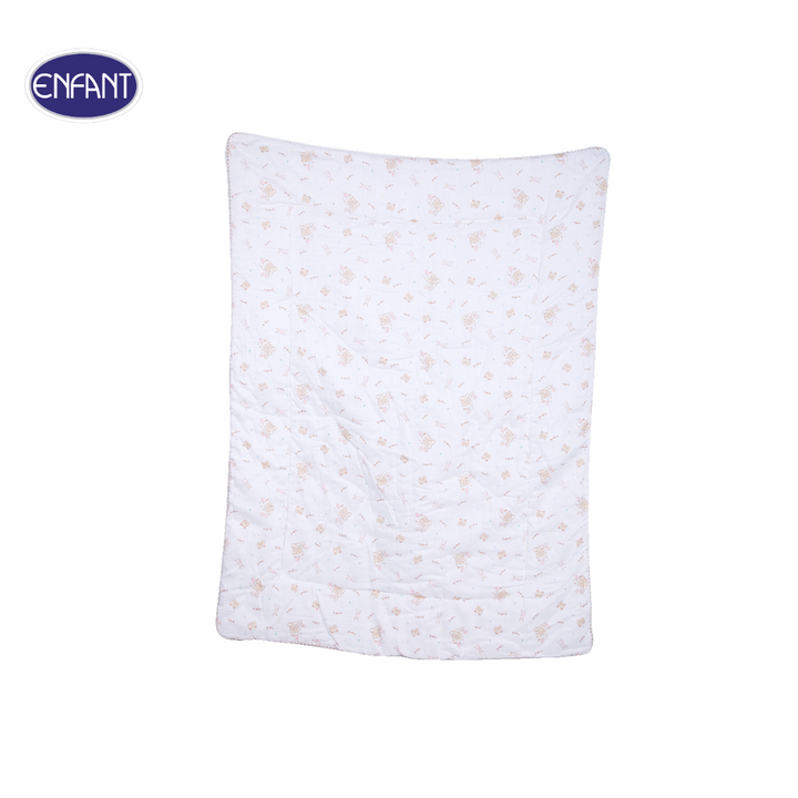 ENFANT (อองฟองต์) ผ้าห่มบุนวม ลายน้องหมี ผ้า Cotton Bamboo สีครีม ขนาด 30x40 นิ้ว 