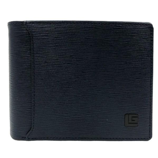 Guy Laroche กระเป๋าสตางค์หนังแท้ อัดลายซาเฟียโน  พับสั้นสามทาง สีน้ำเงิน รุ่น ZELIE  (BW34513S5NVS1) ICCSHOPPING