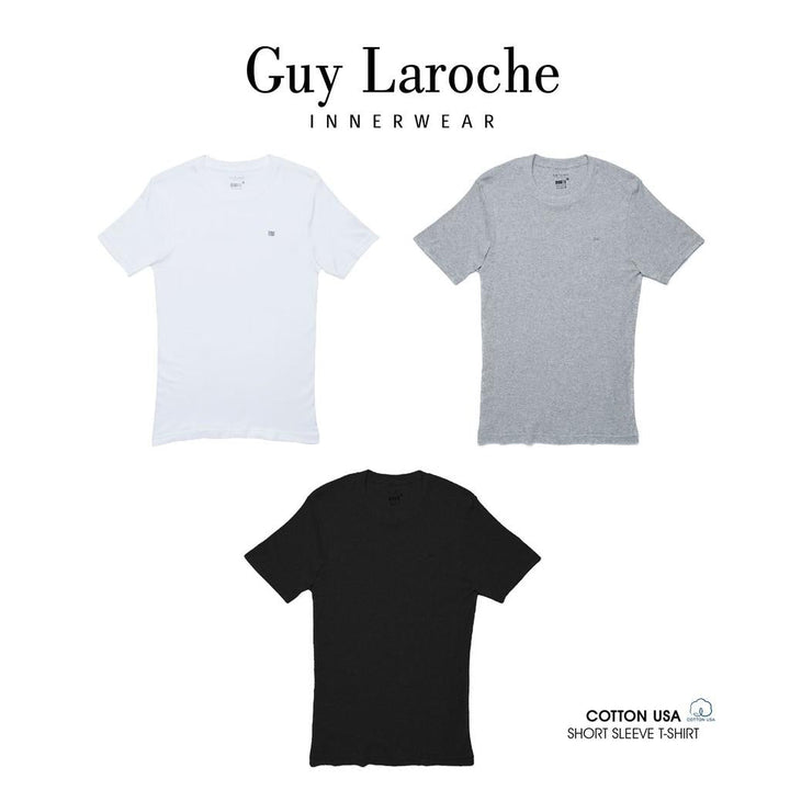 Guy Laroche BODY FIT เสื้อยืด Guy Laroche ผู้ชาย T-Shirt ( มี 3 โทนสีสุภาพ )(JVU2423R4) ICCSHOPPING