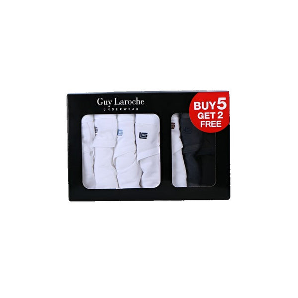 GUY LAROCHE กางเกงในชาย รุ่น PACK 7 ชิ้นสุดคุ้ม (สีขาว 5) และสีเทา,สีดำ (JUS4902R4WH) Guy Laroche Innerwear