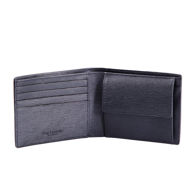 Guy Laroche กระเป๋าสตางค์หนังอัดลาย มีช่องใส่เหรียญ สีดำ (BW33612W5BLS1) ICCSHOPPING