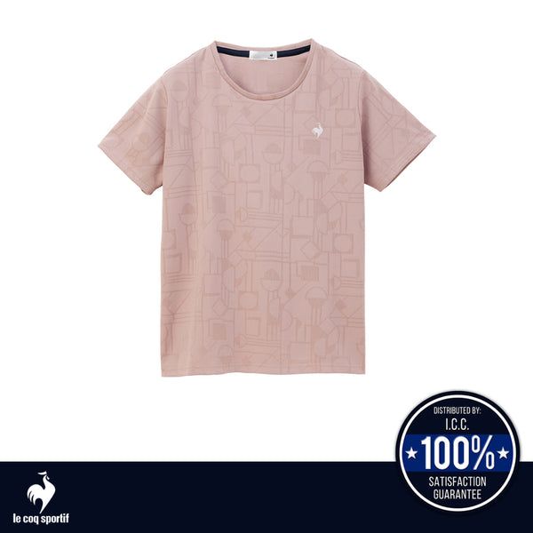 le coq sportif เสื้อเทรนนิ่ง ออกกำลังกาย ผู้หญิง สีชมพู (T-shirt, เสื้อยืด, เสื้อออกกำลังกาย, lecoq) ICCSHOPPING
