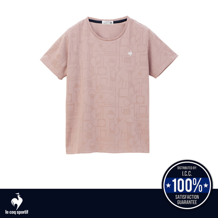 le coq sportif เสื้อเทรนนิ่ง ออกกำลังกาย ผู้หญิง สีชมพู (T-shirt, เสื้อยืด, เสื้อออกกำลังกาย, lecoq) ICCSHOPPING