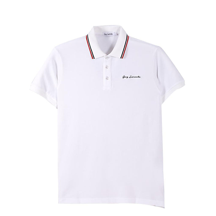 Guy Laroche เสื้อโปโลแขนสั้น สีขาว ใส่สบาย สีสด ไม่ซีดง่าย ทรง Extra FIT รุ่น BKL6301W5WH ICCSHOPPING