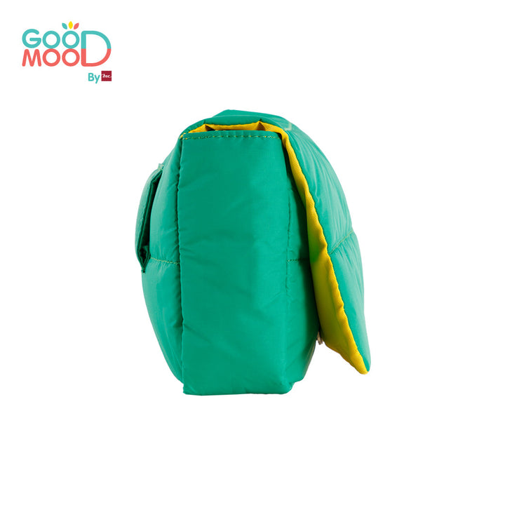 Good Mood by bsc กระเป๋า 2in1 สะพายข้าง+คาดอก สกรีน โลโก้ GOOD MOOD สีเขียว สำหรับเด็กอายุ 3-8 ปี ผ้า Poly ICCSHOPPING