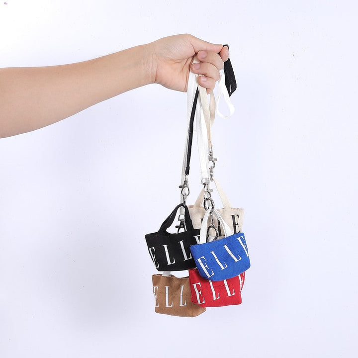 ELLE MICRO BAG กระเป๋าคล้องคอ ผ้าแคนวาส มีให้เลือก 5 สี รุ่น EWG110425 ICCSHOPPING