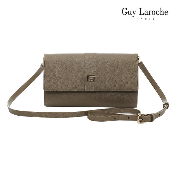 Guy Laroche กระเป๋าสะพายสตรี รุ่น CLASSIC III ( หนังอัดลาย ) - AGH0112_BR 