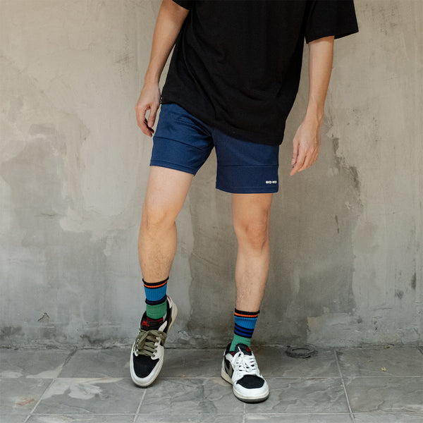 era-won กางเกงขาสั้น รุ่น era-won casual sports สี Navy มี Logo 
