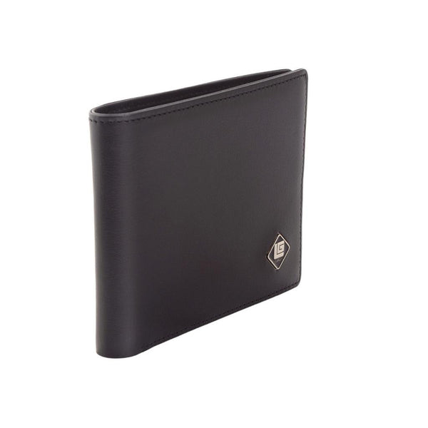 Guy Laroche กระเป๋าสตางค์หนังเรียบ พับสั้น 8 การ์ด สีดำ (BW11681W5BLS1) ICCSHOPPING