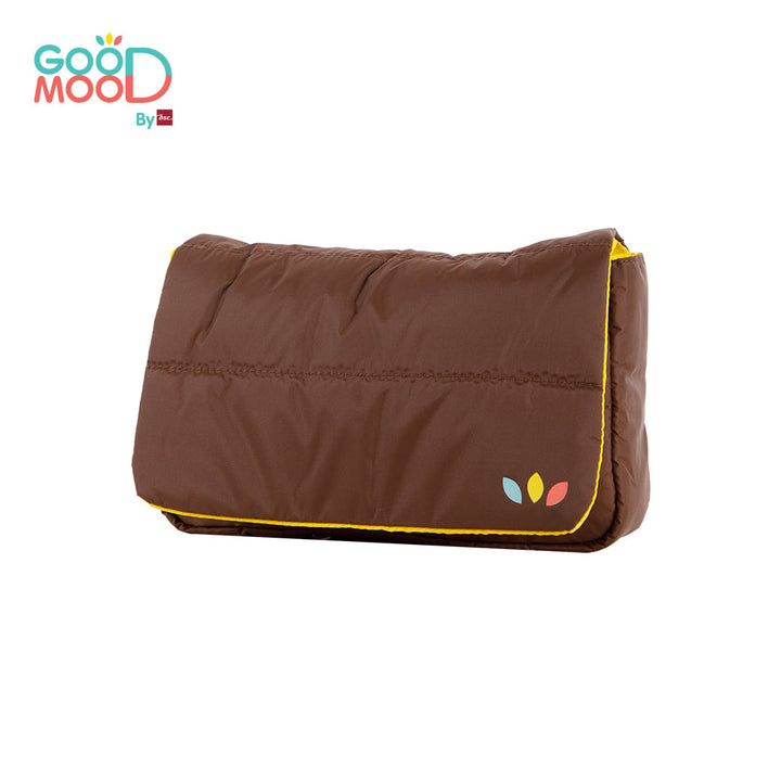 Good Mood by bsc กระเป๋า 2in1 สะพายข้าง+คาดอก สกรีน โลโก้ GOOD MOOD สีน้ำตาล สำหรับเด็กอายุ 3-8 ปี ผ้า Poly ICCSHOPPING