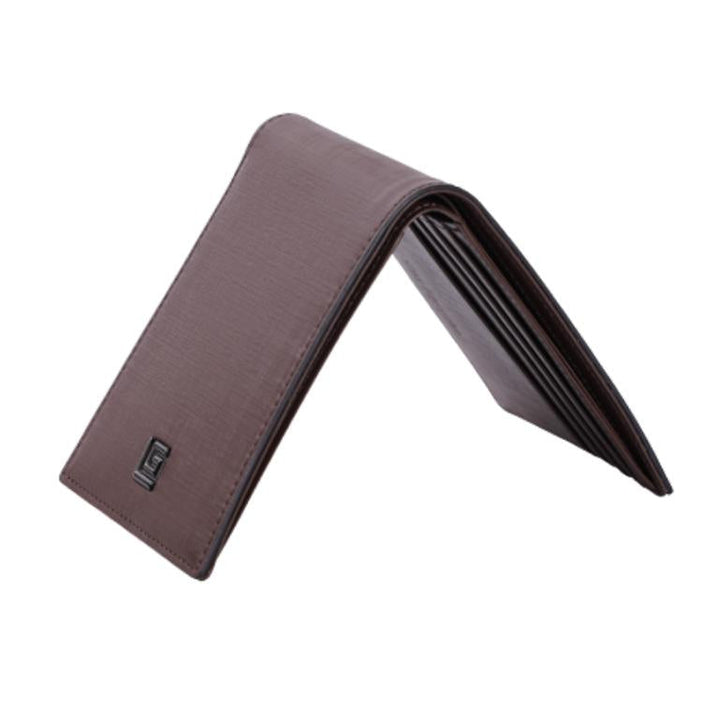 Guy Laroche กระเป๋าสตางค์หนังอัดลาย พับสั้น 8 การ์ด สีน้ำตาล (BW31621W5BRS1) ICCSHOPPING