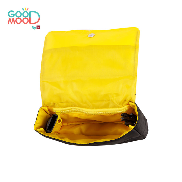 Good Mood by bsc กระเป๋า 2in1 สะพายข้าง+คาดอก สกรีน โลโก้ GOOD MOOD สีดำ สำหรับเด็กอายุ 3-8 ปี ผ้า Poly ICCSHOPPING