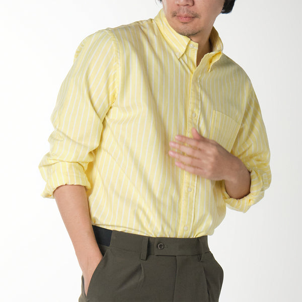 era-won เสื้อเชิ้ต ทรงปกติ OXFORD SHIRT GMG แขนยาว คอปก สี YS 