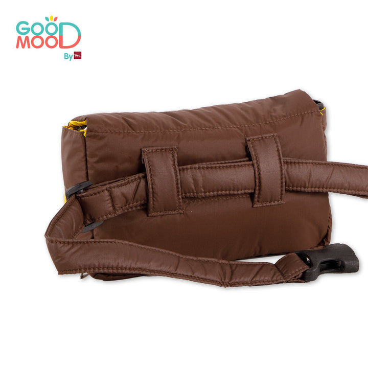 Good Mood by bsc กระเป๋า 2in1 สะพายข้าง+คาดอก สกรีน โลโก้ GOOD MOOD สีน้ำตาล สำหรับเด็กอายุ 3-8 ปี ผ้า Poly ICCSHOPPING