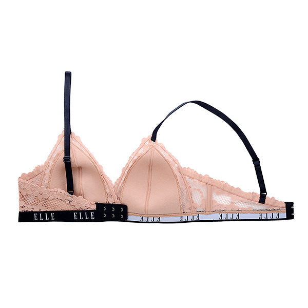 ELLE Lingerie Padded bra ยกทรงรูปแบบไม่มีโครงตกแต่งลูกไม้ - LB6719 Elle