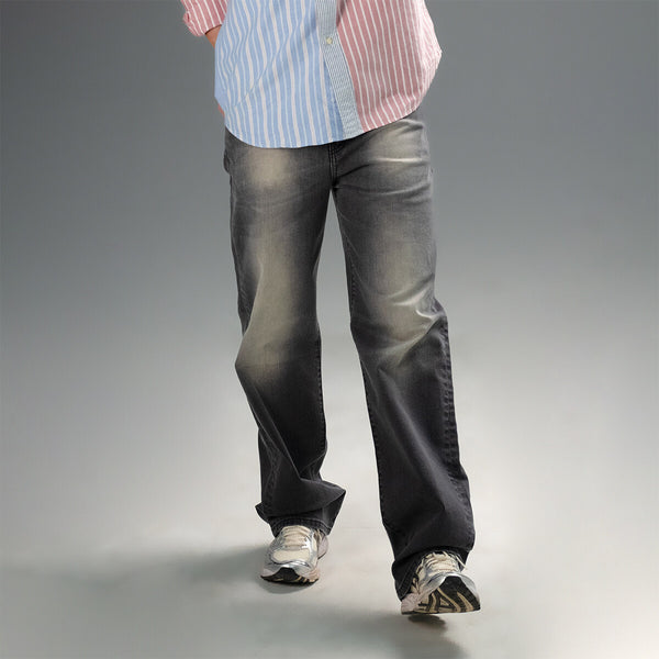 era-won กางเกงยีนส์ทรง Baggy Denim Comfy Loose Baggy สี BLACK WASH 