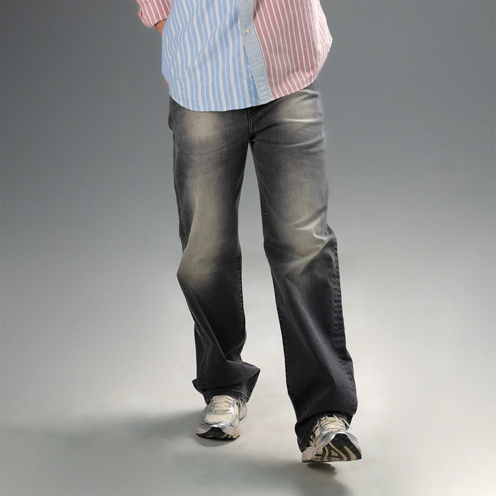 era-won กางเกงยีนส์ทรง Baggy Denim Comfy Loose Baggy สี BLACK WASH 