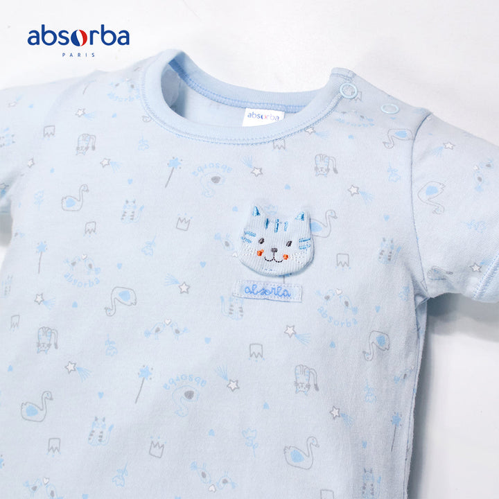 จำหน่ายเฉพาะออนไลน์ - แอ็บซอร์บา ชุดบอดี้สูท สีฟ้า สำหรับเด็กอายุแรกเกิด - 3  เดือน คอลเลคชั่น Coeur & Etoile ICCSHOPPING