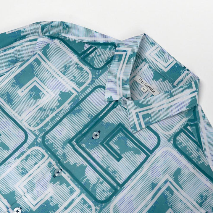 Guy Laroche เสื้อเชิ้ตแขนยาว สีฟ้า ผ้า 100% Polyester ทรง SLIM FIT รุ่น BAB7200W5BU ICCSHOPPING