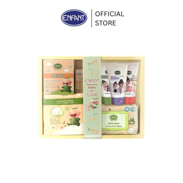 ENFANT (อองฟองต์) Welcome Baby with Love Set ส่งต่อความรักให้เจ้าตัวน้อย ใช้ได้ตั้งแต่เด็กแรกเกิด 1เซต/7ไอเทม