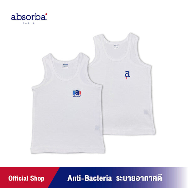 แอ็บซอร์บา (แพ็ค 2 ชิ้น) เซ็ตเสื้อกล้ามเด็กผู้ชาย สำหรับเด็กอายุ 1 - 13 ปี ลาย absorba ICCSHOPPING
