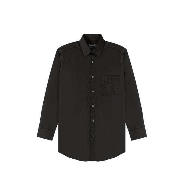 ARROW BLACK Shirt เสื้อเชิ้ต ARROW  แขนยาว  ทรง COMFORT  สีดำ  รุ่น MACC775 ARROW