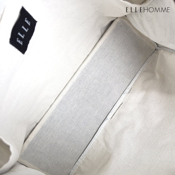 ELLE HOMME BAG กระเป๋าช้อปปิ้ง ผ้าแคนวาส เทปสายกระเป๋า สกรีนโลโก้ ELLE ตลอดแนว | H8H003 ELLE HOMME