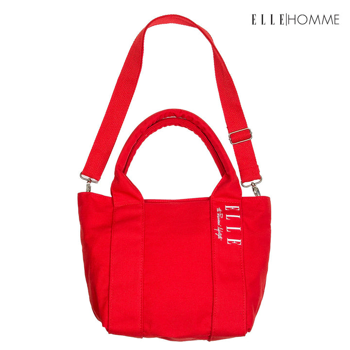 ELLE HOMME BAG กระเป๋า ผ้าแคนวาส เสริมสายสะพายข้างใบเล็ก เทปสายกระเป๋า สกรีนโลโก้ ELLE | H8H002 ELLE HOMME