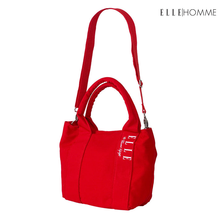 ELLE HOMME BAG กระเป๋า ผ้าแคนวาส เสริมสายสะพายข้างใบเล็ก เทปสายกระเป๋า สกรีนโลโก้ ELLE | H8H002 ELLE HOMME