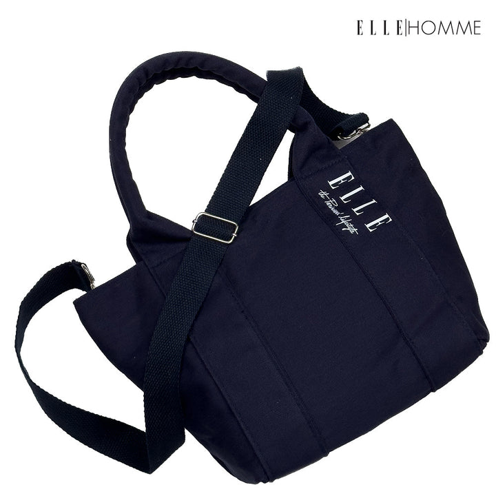 ELLE HOMME BAG กระเป๋า ผ้าแคนวาส เสริมสายสะพายข้างใบเล็ก เทปสายกระเป๋า สกรีนโลโก้ ELLE | H8H002 ELLE HOMME