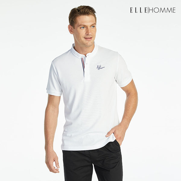 ELLE HOMME เสื้อยืดโปโล สีขาว W8K904B23 ELLE HOMME