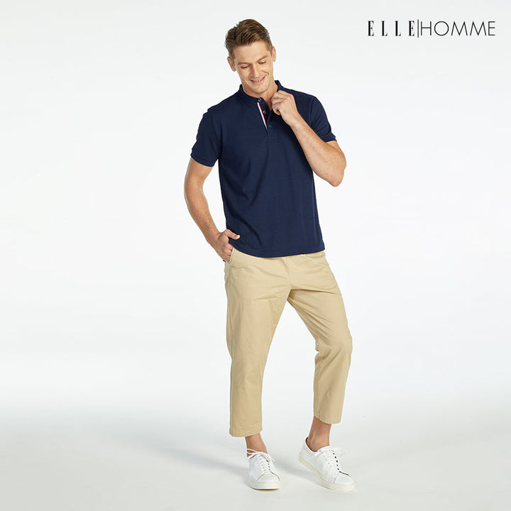 ELLE HOMME เสื้อยืดโปโล สีกรม W8K904B23 ELLE HOMME