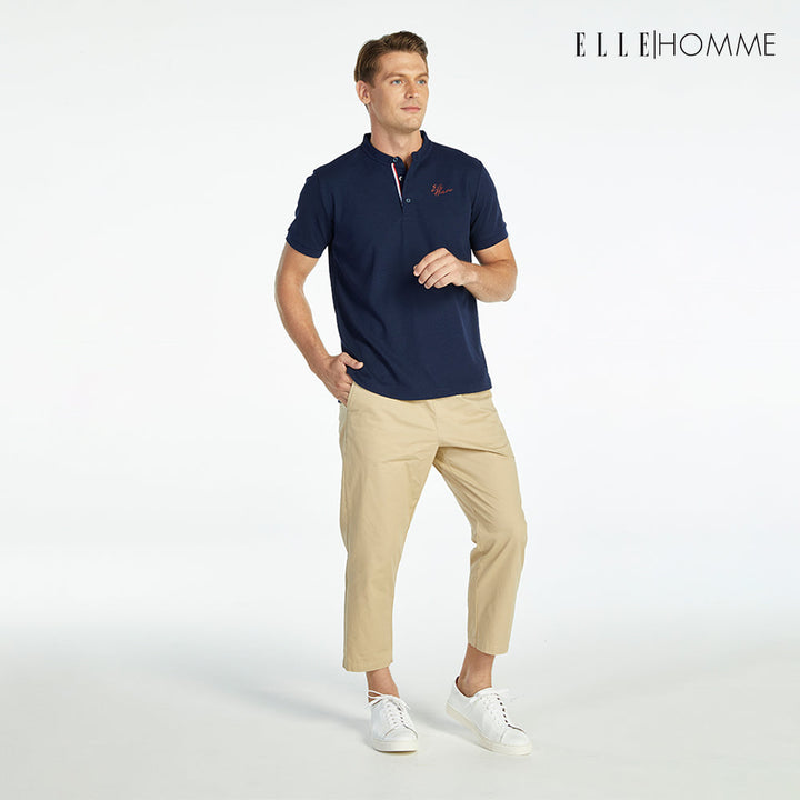 ELLE HOMME เสื้อยืดโปโล สีกรม W8K904B23 ELLE HOMME