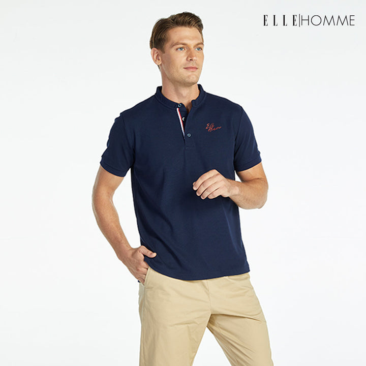 ELLE HOMME เสื้อยืดโปโล สีกรม W8K904B23 ELLE HOMME