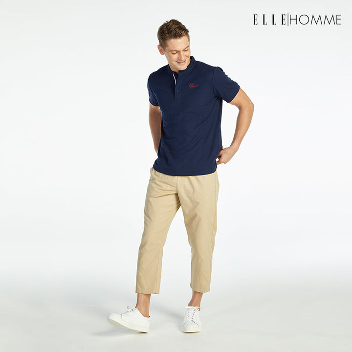 ELLE HOMME เสื้อยืดโปโล สีกรม W8K904B23 ELLE HOMME