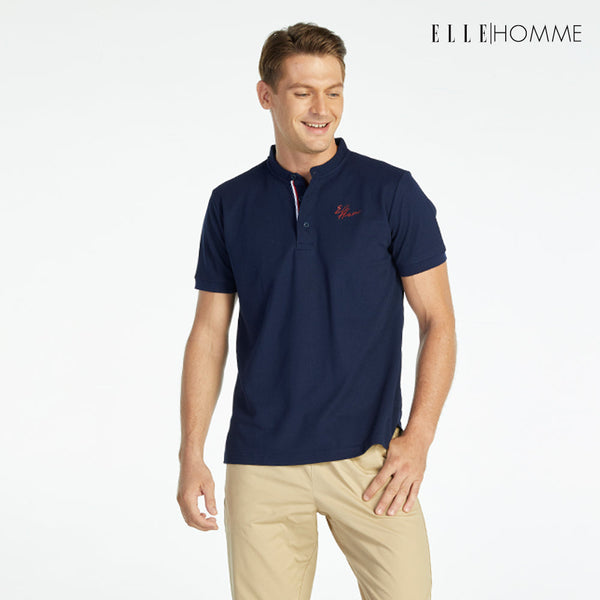 ELLE HOMME เสื้อยืดโปโล สีกรม W8K904B23 ELLE HOMME