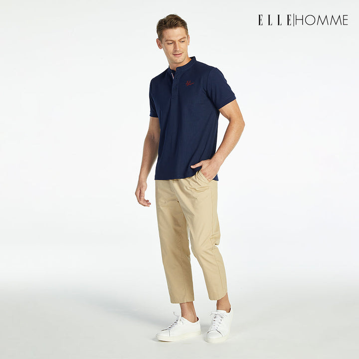 ELLE HOMME เสื้อยืดโปโล สีกรม W8K904B23 ELLE HOMME