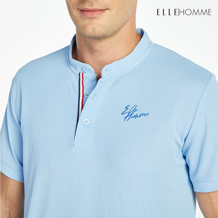 ELLE HOMME เสื้อยืดโปโล สีฟ้า W8K904B23 ELLE HOMME