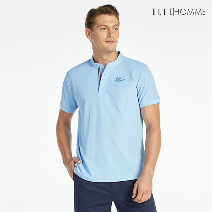 ELLE HOMME เสื้อยืดโปโล สีฟ้า W8K904B23 ELLE HOMME