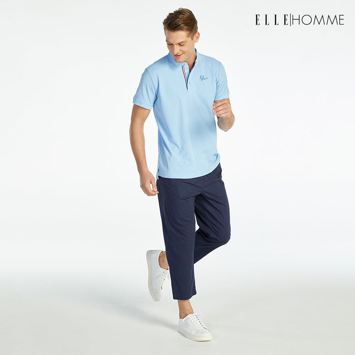 ELLE HOMME เสื้อยืดโปโล สีฟ้า W8K904B23 ELLE HOMME