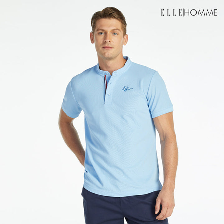 ELLE HOMME เสื้อยืดโปโล สีฟ้า W8K904B23 ELLE HOMME