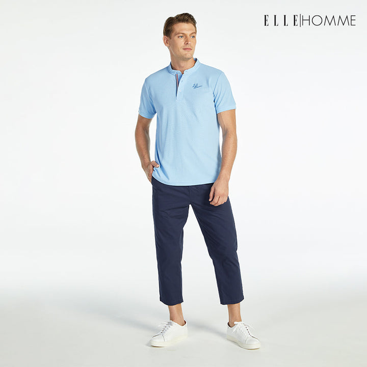 ELLE HOMME เสื้อยืดโปโล สีฟ้า W8K904B23 ELLE HOMME