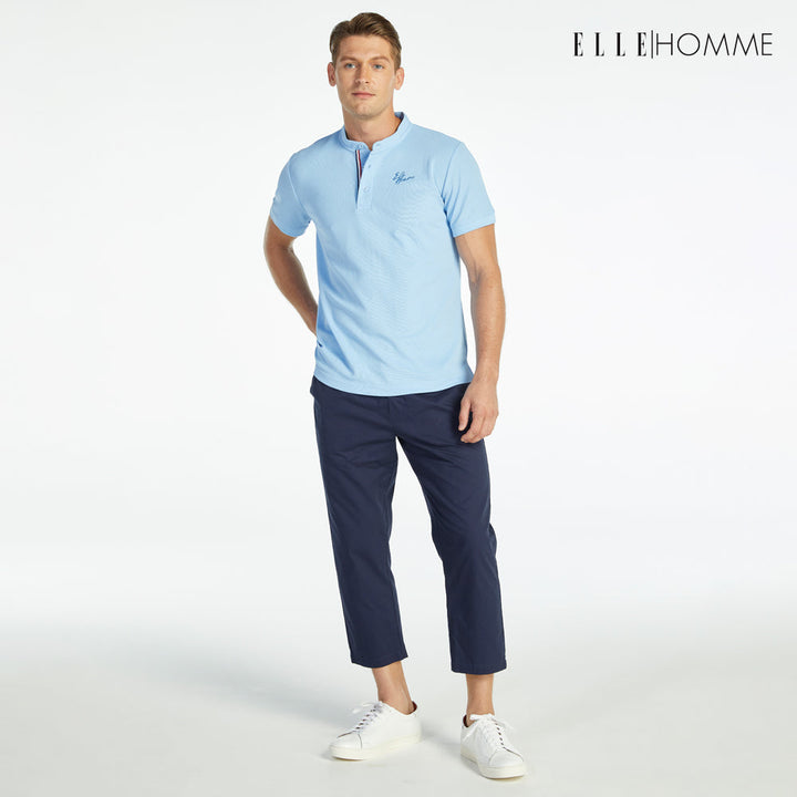 ELLE HOMME เสื้อยืดโปโล สีฟ้า W8K904B23 ELLE HOMME